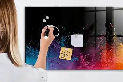 Magnetisk tegnetavle i farveeksplosion-design