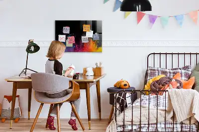 Magnetisk tegnetavle i farveeksplosion-design