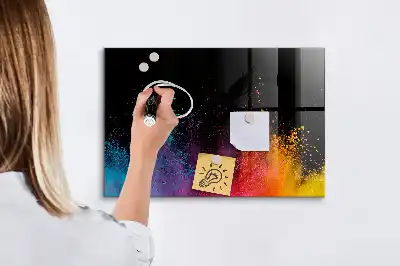 Magnetisk tegnetavle i farveeksplosion-design