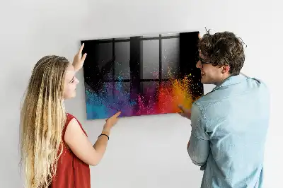 Magnetisk tegnetavle i farveeksplosion-design