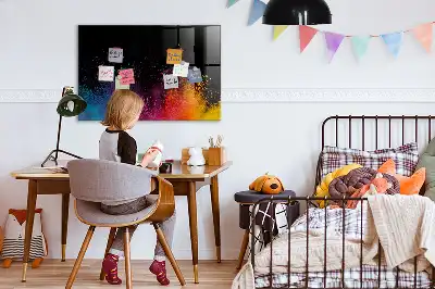 Magnetisk tegnetavle i farveeksplosion-design
