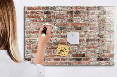 Magnetisk tørretavle med motiv af murstensvæg
