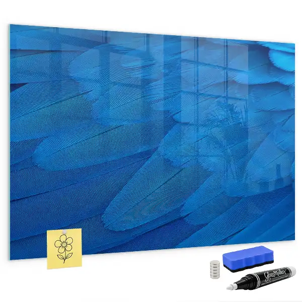 Fuglefjer tørreslette magnetisk tavle tørreslette magnetisk tavle med fuglefjer-motiv