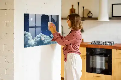 Magnetisk tegnetavle med motiv af natstemning