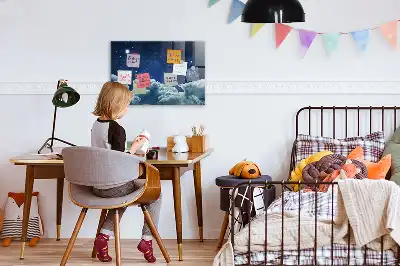 Magnetisk tegnetavle med motiv af natstemning