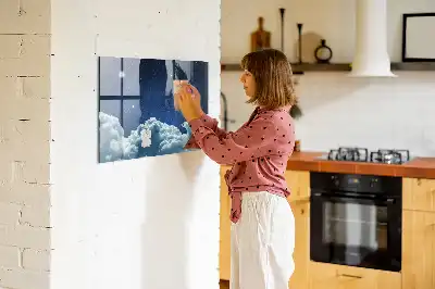 Magnetisk tegnetavle med motiv af natstemning