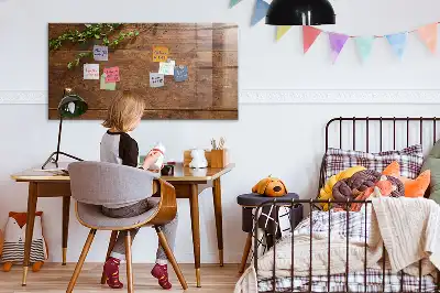 Magnetisk tegnetavle i rustikt træ