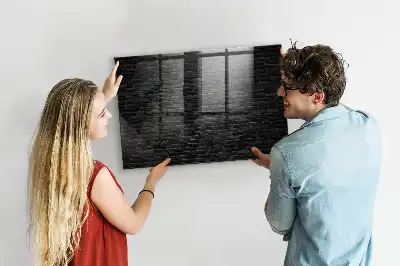 Magnetisk tavle med tørreslettefunktion mørkt murstensvæg-design