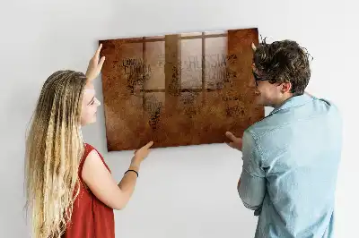 Magnetisk verdenskort med landenavne til at tegne på
