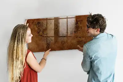 Magnetisk verdenskort med landenavne til at tegne på