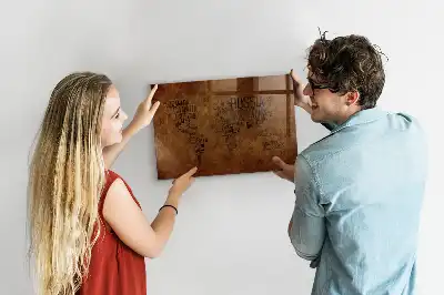 Magnetisk verdenskort med landenavne til at tegne på