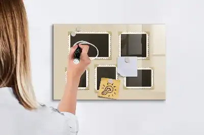 Magnetisk tegnetavle med retrorammer