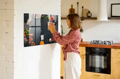Magnetisk tegnetavle til køkkenet