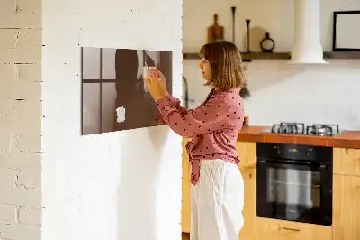 Tørreslette magnetisk tavle brun