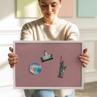 Opslagstavle magnet med hvid ramme Farve pastelrosa