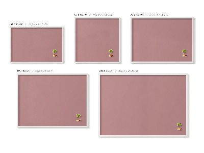 Opslagstavle magnet med hvid ramme Farve pastelrosa