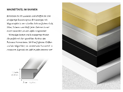 Opslagstavle magnet med hvid ramme Farve pudderrosa beige