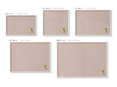 Opslagstavle magnet med hvid ramme Farve pudderrosa beige