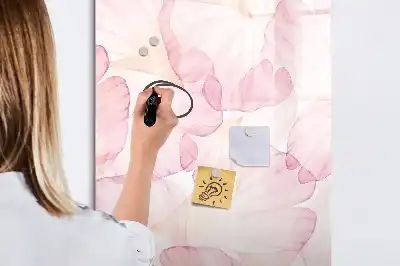 Magnetisk whiteboard med akvarelkronblade