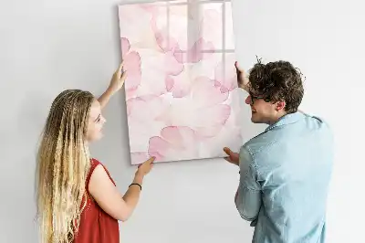 Magnetisk whiteboard med akvarelkronblade