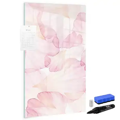 Magnetisk whiteboard med akvarelkronblade