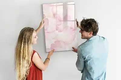 Magnetisk whiteboard med akvarelkronblade