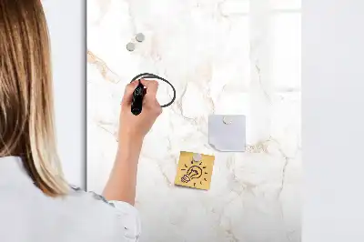 Magnetisk whiteboard i elegant marmor-design