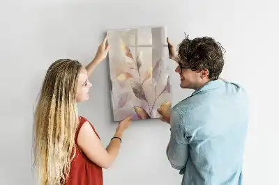 Magnetisk tørresletteavle med akvarelplantemotiv