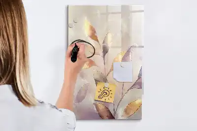 Magnetisk tørresletteavle med akvarelplantemotiv