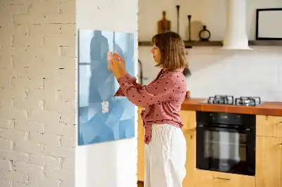 Magnetisk tørresletteboard med motiv af abstrakt trekantsmønster