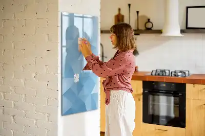 Magnetisk tørresletteboard med motiv af abstrakt trekantsmønster