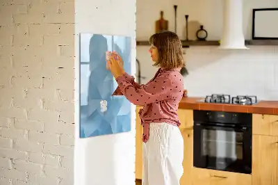 Magnetisk tørresletteboard med motiv af abstrakt trekantsmønster