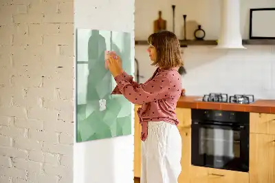Magnetisk tørresletteboard med motiv af abstrakt trekantsmønster