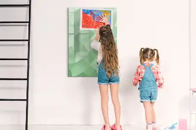 Magnetisk tørresletteboard med motiv af abstrakt trekantsmønster