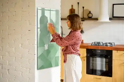 Magnetisk tørresletteboard med motiv af abstrakt trekantsmønster
