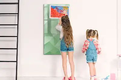 Magnetisk tørresletteboard med motiv af abstrakt trekantsmønster