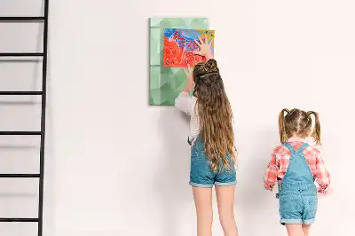 Magnetisk tørresletteboard med motiv af abstrakt trekantsmønster