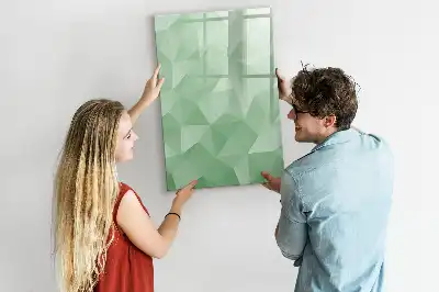 Magnetisk tørresletteboard med motiv af abstrakt trekantsmønster