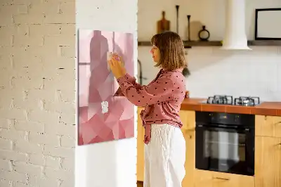 Tørreslette magnetisk tavle med abstrakt trekantmotiv