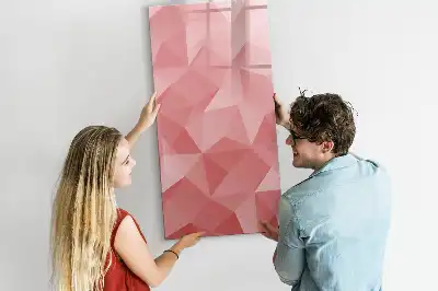 Tørreslette magnetisk tavle med abstrakt trekantmotiv
