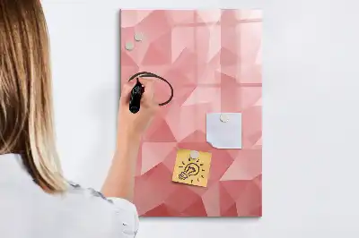Tørreslette magnetisk tavle med abstrakt trekantmotiv