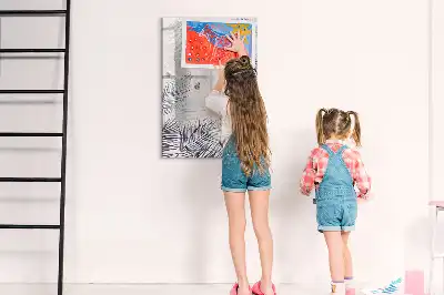 Magnetisk whiteboard med motiv af palmeblade