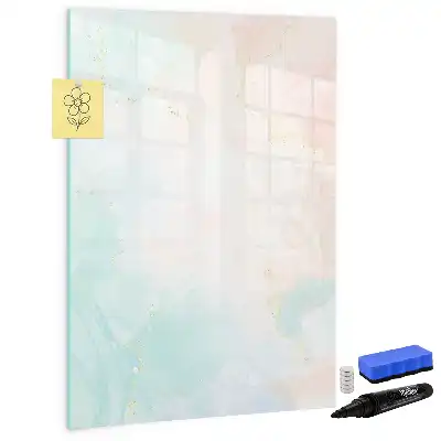Magnetisk whiteboard med pastelabstraktion