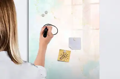 Magnetisk whiteboard med pastelabstraktion