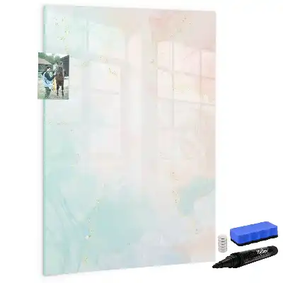 Magnetisk whiteboard med pastelabstraktion