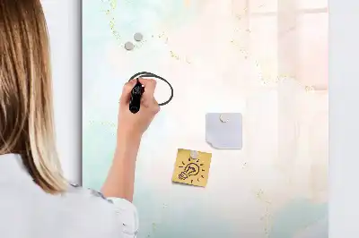 Magnetisk whiteboard med pastelabstraktion