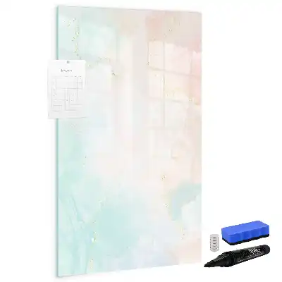 Magnetisk whiteboard med pastelabstraktion