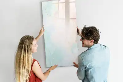Magnetisk whiteboard med pastelabstraktion