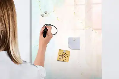 Magnetisk whiteboard med pastelabstraktion