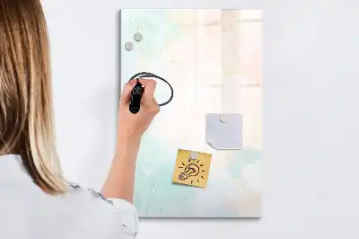 Magnetisk whiteboard med pastelabstraktion